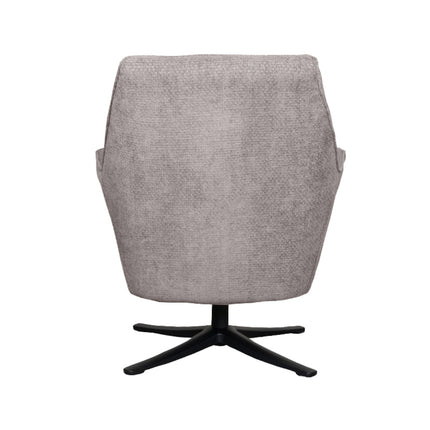 LABEL51 - Draaifauteuil Tod 76x75x90 cm - Stone Elite | Zwart Metaal