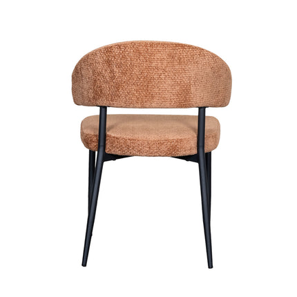 LABEL51 - Eetkamerstoel Bliss 56x55x76 cm - Cognac Elite | Zwart Metaal
