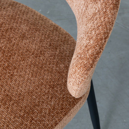 LABEL51 - Eetkamerstoel Bliss 56x55x76 cm - Cognac Elite | Zwart Metaal