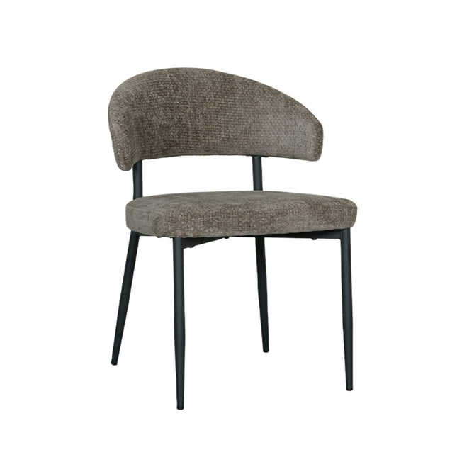 LABEL51 - Eetkamerstoel Bliss 56x55x76 cm - Hunter Elite | Zwart Metaal