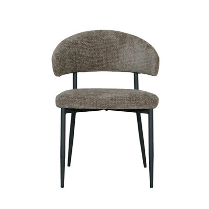 LABEL51 - Eetkamerstoel Bliss 56x55x76 cm - Hunter Elite | Zwart Metaal