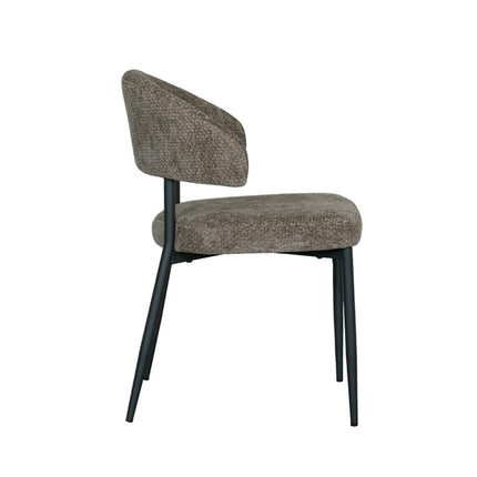 LABEL51 - Eetkamerstoel Bliss 56x55x76 cm - Hunter Elite | Zwart Metaal