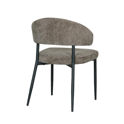 LABEL51 - Eetkamerstoel Bliss 56x55x76 cm - Hunter Elite | Zwart Metaal