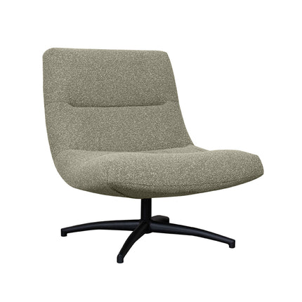 LABEL51 - Draaifauteuil Calix 77x93x88 cm - Naturel Royal Boucle | Zwart Metaal
