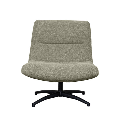 LABEL51 - Draaifauteuil Calix 77x93x88 cm - Naturel Royal Boucle | Zwart Metaal