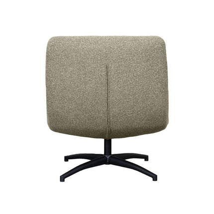 LABEL51 - Draaifauteuil Calix 77x93x88 cm - Naturel Royal Boucle | Zwart Metaal