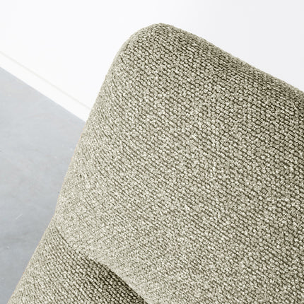 LABEL51 - Draaifauteuil Calix 77x93x88 cm - Naturel Royal Boucle | Zwart Metaal