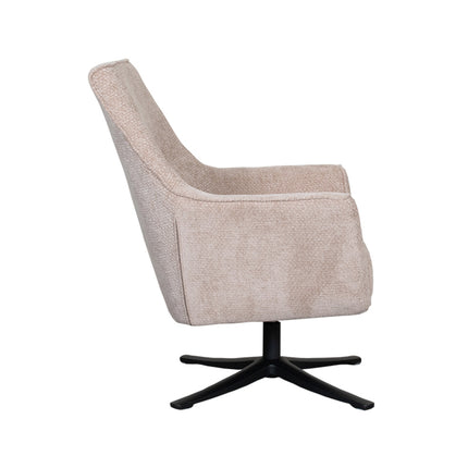 LABEL51 - Draaifauteuil Tod 76x75x90 cm - Clay Elite | Zwart Metaal