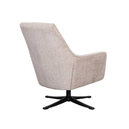 LABEL51 - Draaifauteuil Tod 76x75x90 cm - Clay Elite | Zwart Metaal