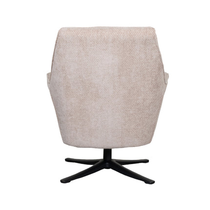 LABEL51 - Draaifauteuil Tod 76x75x90 cm - Clay Elite | Zwart Metaal