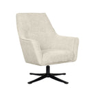 LABEL51 - Draaifauteuil Tod 76x75x90 cm - Naturel Elite | Zwart Metaal