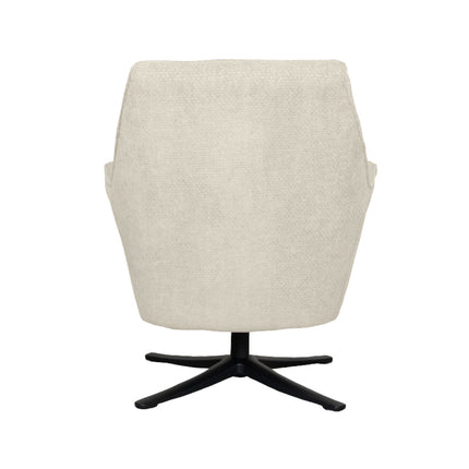 LABEL51 - Draaifauteuil Tod 76x75x90 cm - Naturel Elite | Zwart Metaal
