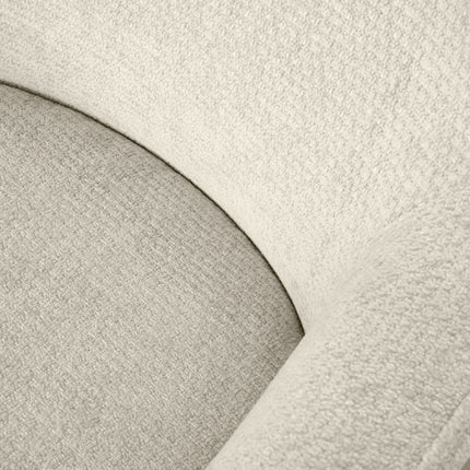 LABEL51 - Draaifauteuil Tod 76x75x90 cm - Naturel Elite | Zwart Metaal