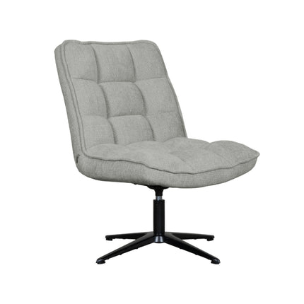 LABEL51 - Draaifauteuil Vince 63x74x91 cm - Stone Elite | Zwart Metaal