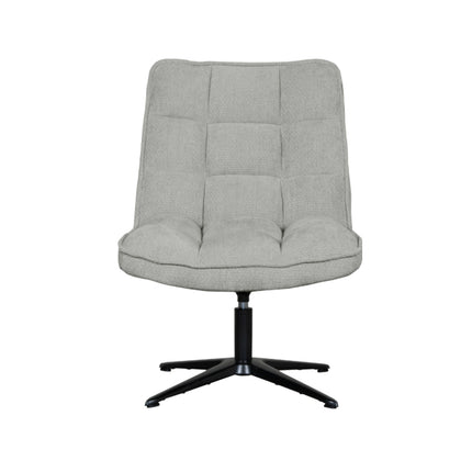 LABEL51 - Draaifauteuil Vince 63x74x91 cm - Stone Elite | Zwart Metaal