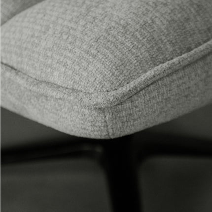 LABEL51 - Draaifauteuil Vince 63x74x91 cm - Stone Elite | Zwart Metaal