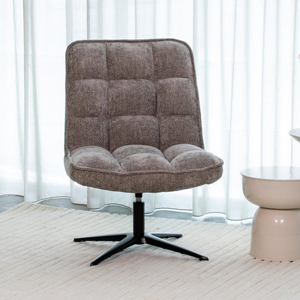 LABEL51 - Draaifauteuil Vince 63x74x91 cm - Stone Elite | Zwart Metaal