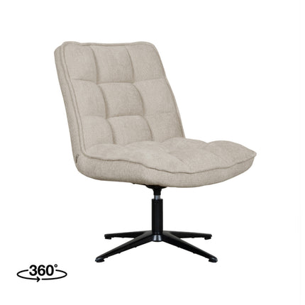LABEL51 - Draaifauteuil Vince 63x74x91 cm - Clay Elite | Zwart Metaal