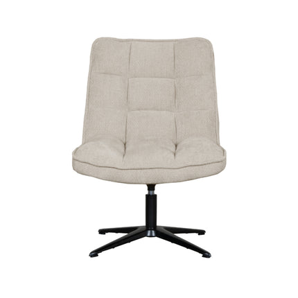 LABEL51 - Draaifauteuil Vince 63x74x91 cm - Clay Elite | Zwart Metaal
