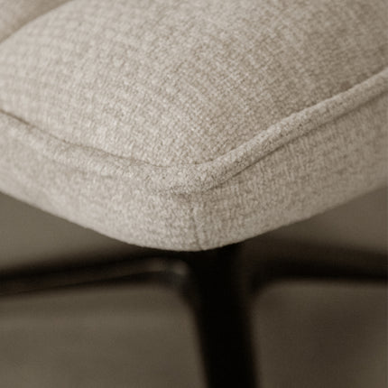 LABEL51 - Draaifauteuil Vince 63x74x91 cm - Clay Elite | Zwart Metaal
