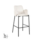 LABEL51 - Barkruk Joni 51x53x107 cm - Creme Elegance | Zwart Metaal