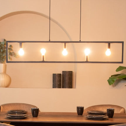LABEL51 - Hanglamp Quadrato 135x10x130 cm - Zwart Metaal