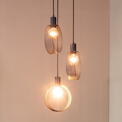 LABEL51 - Hanglamp Ronda 3-Lichts 80x30x150 cm - Zwart Metaal