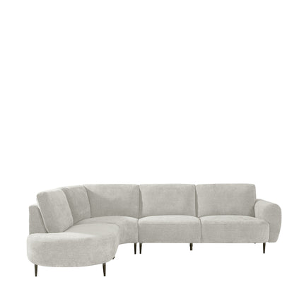 LABEL51 - Hoekbank Milano Links 300x232x72 cm - Naturel Elite | Zwart Metaal