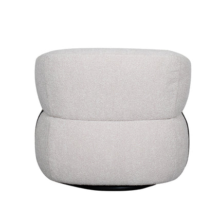 LABEL51 - Draaifauteuil Valenza 83x79x73 cm - Naturel Boucle | Zwart Eiken