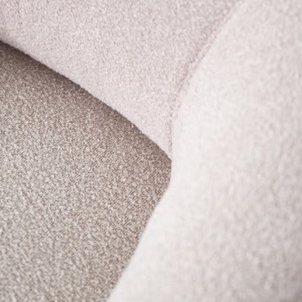 LABEL51 - Draaifauteuil Valenza 83x79x73 cm - Naturel Boucle | Naturel Eiken