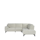 LABEL51 - Hoekbank Santino Rechts 257x215x85 cm - Naturel Elite | Zwart Metaal
