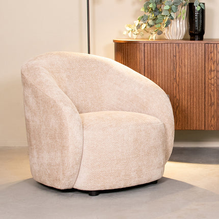 LABEL51 - Fauteuil Alby 82x88x81 cm - Naturel Elite