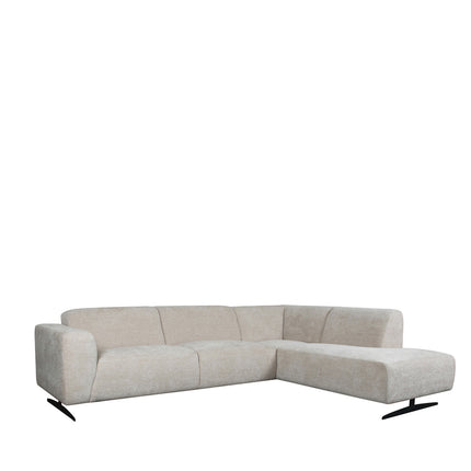 LABEL51 - Hoekbank Rodano Rechts 278x210x75 cm - Naturel Elite | Zwart Metaal