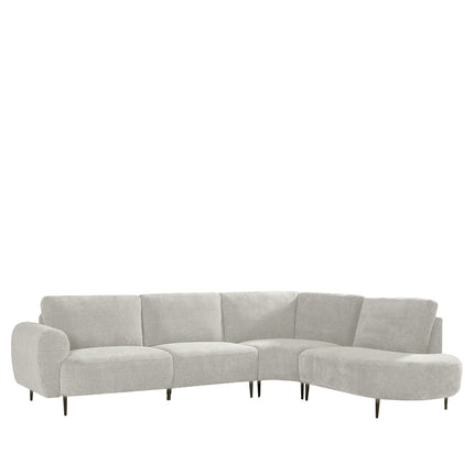 LABEL51 - Hoekbank Milano Rechts 300x232x72 cm - Naturel Elite | Zwart Metaal