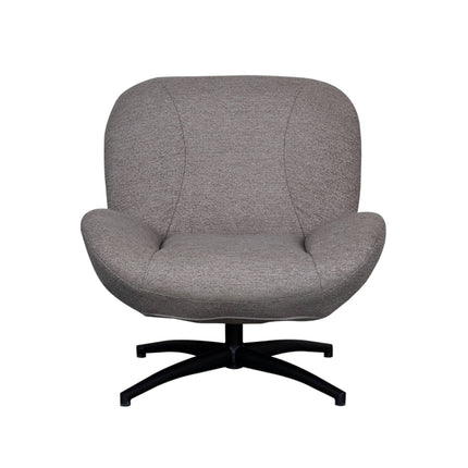 LABEL51 - Draaifauteuil Clayton 82x89x91 cm - Taupe Canyon | Zwart Metaal