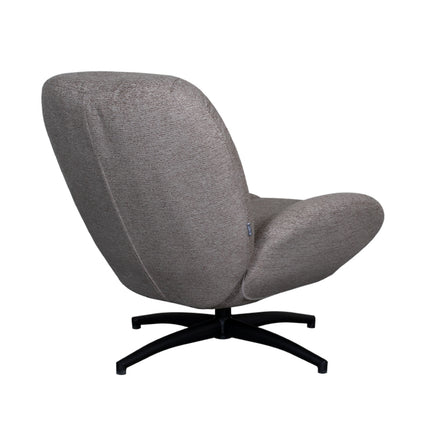 LABEL51 - Draaifauteuil Clayton 82x89x91 cm - Taupe Canyon | Zwart Metaal