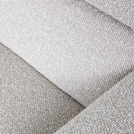 LABEL51 - Hoekbank Bolzano Rechts 270x227x80 cm - Naturel Royal Boucle | Zwart Metaal