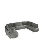 LABEL51 - U-Bank Milano 350x232x72 cm - Stone Elite | Zwart Metaal