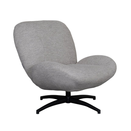 LABEL51 - Draaifauteuil Clayton 82x89x91 cm - Khaki Canyon | Zwart Metaal