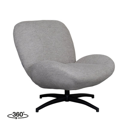 LABEL51 - Draaifauteuil Clayton 82x89x91 cm - Khaki Canyon | Zwart Metaal