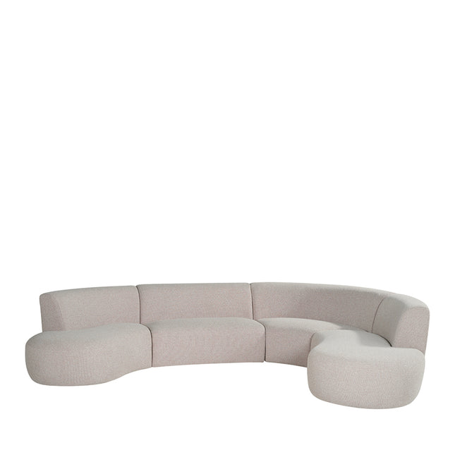 LABEL51 - U-Bank Florence 350x262x77 cm - Naturel Royal Boucle