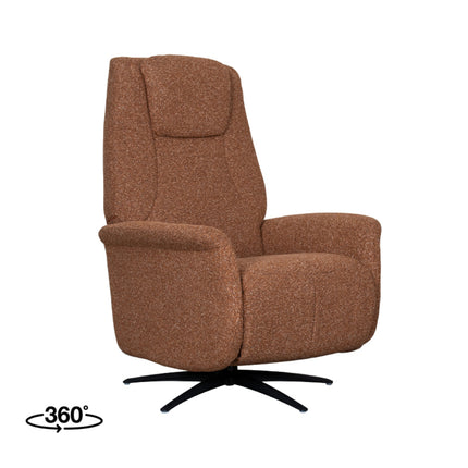 LABEL51 - Elektrische Fauteuil Stockholm 77x87x112 cm - Coral Royal Boucle | Zwart Metaal