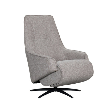 LABEL51 - Elektrische Fauteuil Odense 68x87x110 cm - Mushroom Royal Boucle | Zwart Metaal
