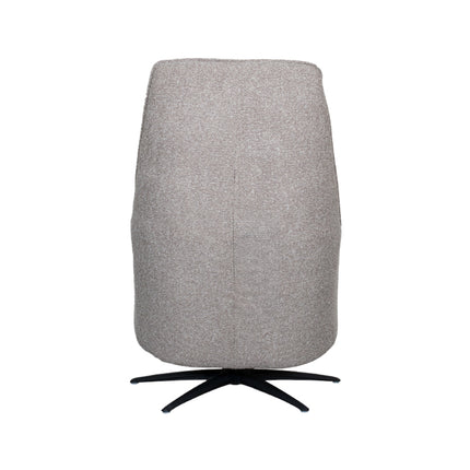 LABEL51 - Elektrische Fauteuil Odense 68x87x110 cm - Mushroom Royal Boucle | Zwart Metaal