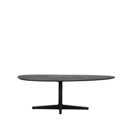 LABEL51 - Eettafel Rosie 220x110x76 cm - Zwart Mangohout | Zwart Metaal
