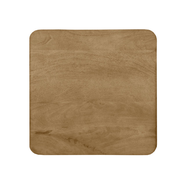 LABEL51 - Restaurant-/Bartafelblad Vierkant Sloppy Edge 70x70 cm - Naturel Mangohout