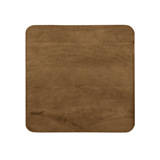 LABEL51 - Restaurant-/Bartafelblad Vierkant Sloppy Edge 70x70 cm - Nature Smooth Mangohout