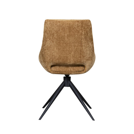 LABEL51 - Eetkamerstoel Marlow 48x63x86 cm - Mustard Elite | Zwart Metaal