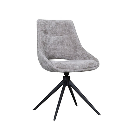 LABEL51 - Eetkamerstoel Marlow 48x63x86 cm - Stone Elite | Zwart Metaal