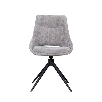 LABEL51 - Eetkamerstoel Marlow 48x63x86 cm - Stone Elite | Zwart Metaal